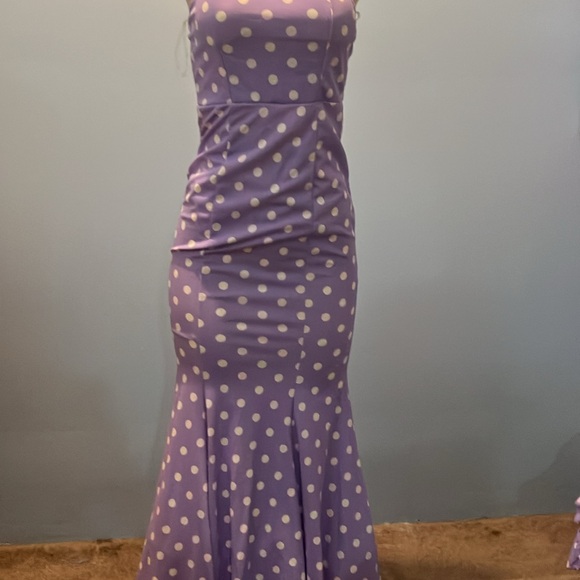 Purple long dress for party - Picture 4 of 6